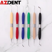 6pcs/Kit Dental Resin Filler Aesthetic Restoration Kit Fit For LM Resin Knife Plastic Dresser With Silicone Handle High Quality