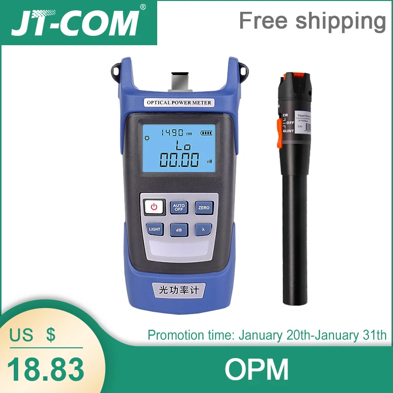 2 In1 FTTH Fiber Optic Tool Kit Fiber Optical Power Meter -70 + 10dBm and 10km 10mW Visual Fault Locator Fiber optic tester pen 2 In1 FTTH Fiber Optic Tool Kit Fiber Optical Power Meter -70 + 10dBm and 10km 10mW Visual Fault Locator Fiber optic tester pen