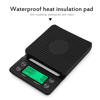 

5KG/ 3KG/0.1g Coffee Scale With Timer Smart Drip Coffee Scale Precision Coffee Pot Scale Household Portable Digital Kitchen Scal