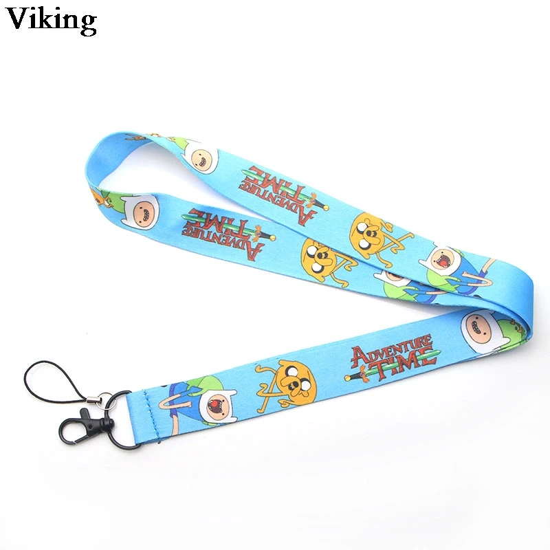 

Adventure Time Printing Lanyards For Keys ID Card Phone Cute Neck Strap Keychains USB badge Holder Phone Hang Rope Lanyard G0320