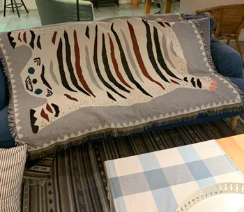 

Nordic style home personalized creative blanket blanket cover blanket sofa decorative blanket leisure blanket tiger can be carpe