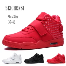 Newst Мужская дышащая кожаная спортивная обувь для бега Студенческая модная повседневная Уличная легкая Баскетбольная обувь Размер 39-46