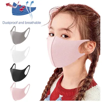 

2020 Fashion Mask Dust cover Mesh Ice Silk Cotton Masks Washable Comfortable 3D omfortable and soft Masks For Children 1PCS