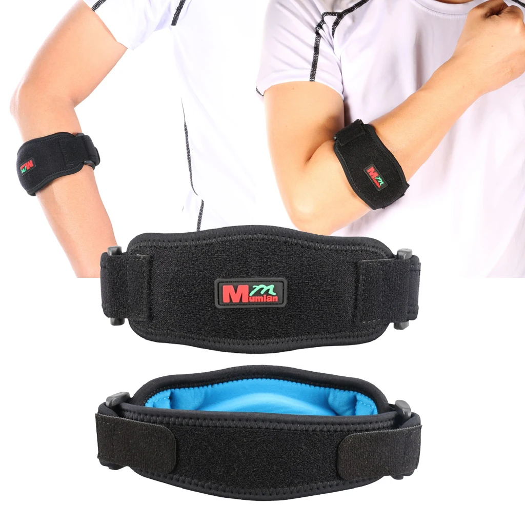 Elbow Support Brace Adjustable Tennis Golfer Wrap Strap for Pain Relief Black