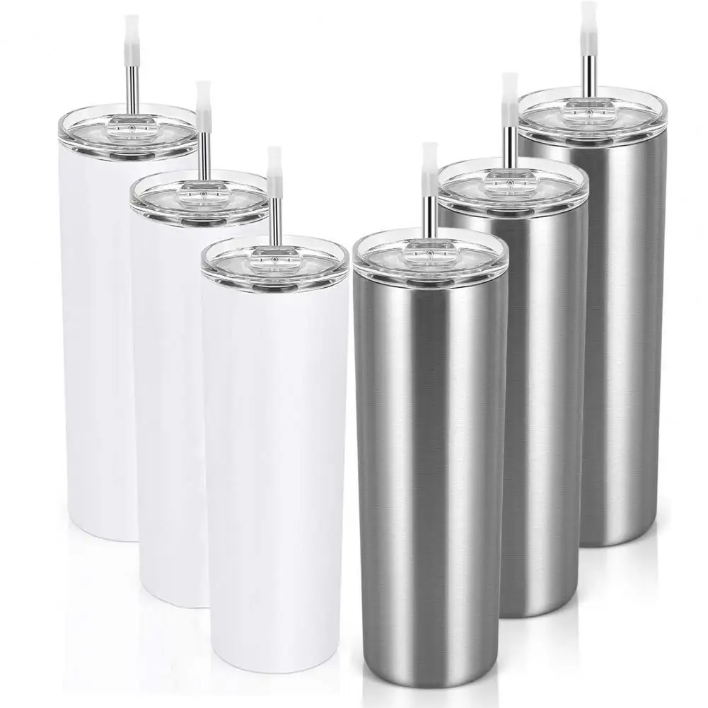 20OZ Water Cup Eco-friendly Double Layer Stainless Steel Insulated Tumbler with Straw Thermos for Home Kitchen Drinkware | Дом и сад