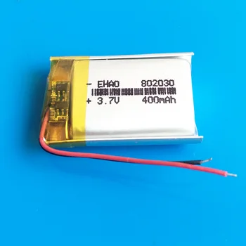 

3.7V 400mAh 802030 Polymer lithium Lipo ion battery rechargeable customized wholesale CE FCC ROHS MSDS quality certification