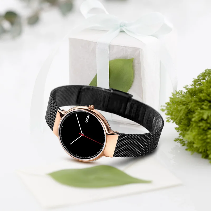 

DOM Watch 2018 Hot Selling Watch Fashion Ultra-Thin Mesh Belt Scandinavian Minimalist Three Needle Watrproof Watch G-32GK-1MH