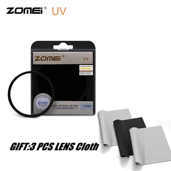 

ZOMEI UV Filter HD Clear Glass Ultra Violet Camera Filter Dustproof Protection Lens for 40.5 49 52 55 58 62 67 72 77 82mm