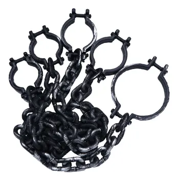

Halloween Performance Props Handcuffs Fetter Props Plastic Big Buckle Body Chain Prop Prisoner Performance Props for Bar Festiva