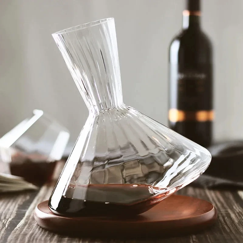 Décanteur à vin rotatif à 360 °, gobelet, distributeur, bouteille en verre  de cristal, carafe à vin Brandy Whisky, cadeau de décoration de bar, 1500ml  - AliExpress