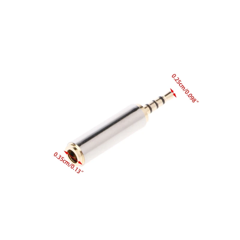 

2.5mm Male To 3.5mm Female Audio Connector Stereo Earphone Converter Adapter