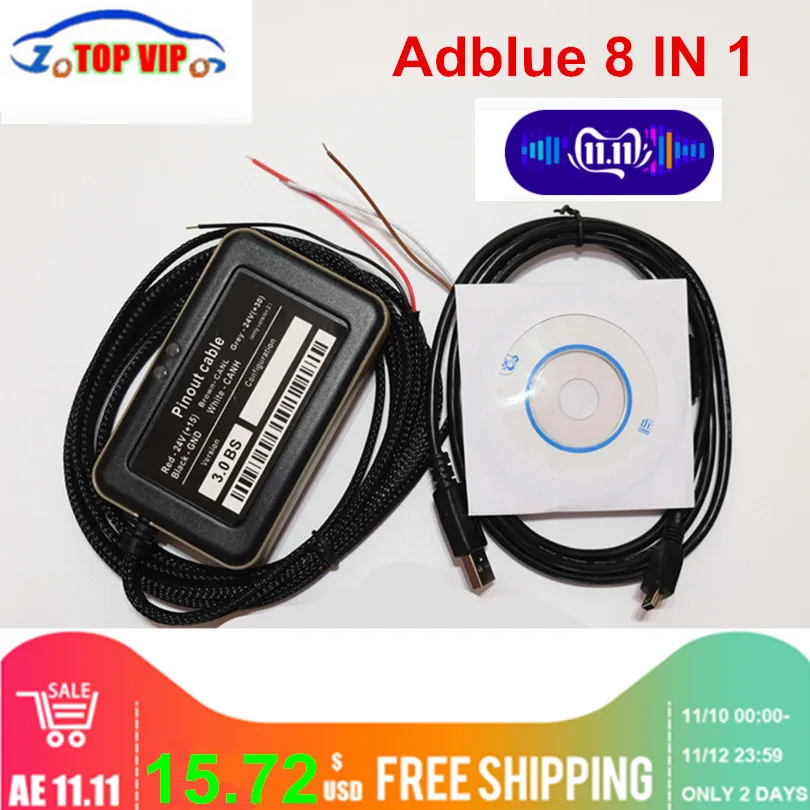 

Adblue 8 in 1 Adblue Emulation 8in1 With NOx Sensor Adblue Emulator 8 in 1 Support Euro 4&5&6 Adblue 8in1 For 8 Type Trucks