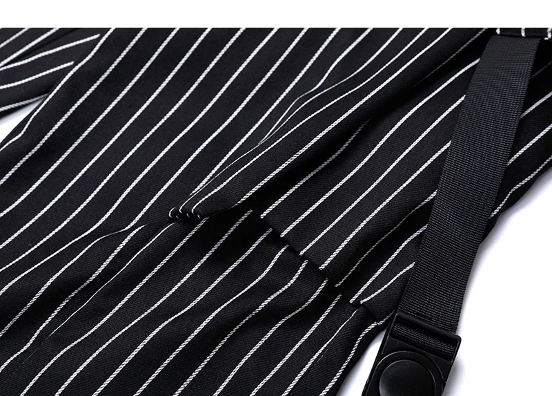 LENSTID Autumn New Punk Industrial Style Striped Casual Pants Men Multi Pockets Chinos Fashion Trousers Male Brand Clothing