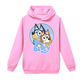 

Spring and autumn children's cartoon Prestonplayz bingo bluey boys and girls cotton long-sleeved T-shirt jacket hoodie clothing