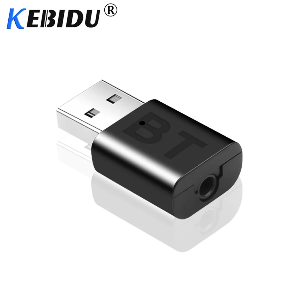 Kebidu Автомобильный Bluetooth 5,0 аудио адаптер приемник Беспроводная Музыка 3,5 мм, AUX, разъем Аудиоприемник USB Mini для авто радио стерео