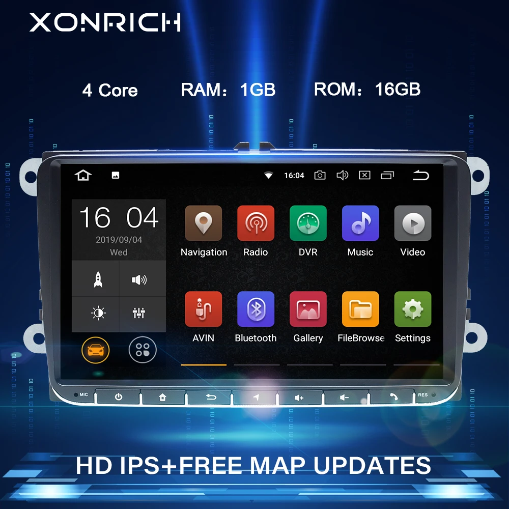Автомагнитола 2 Din 9 дюймов Android 10 GPS-навигация для VW Passat B6 touran volkswagen Skoda Octavia polo golf 5 6
