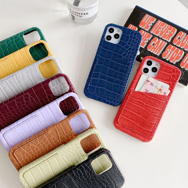 Croco Embossed Leather Case for iPhone 15 Pro and 15 Pro Max by