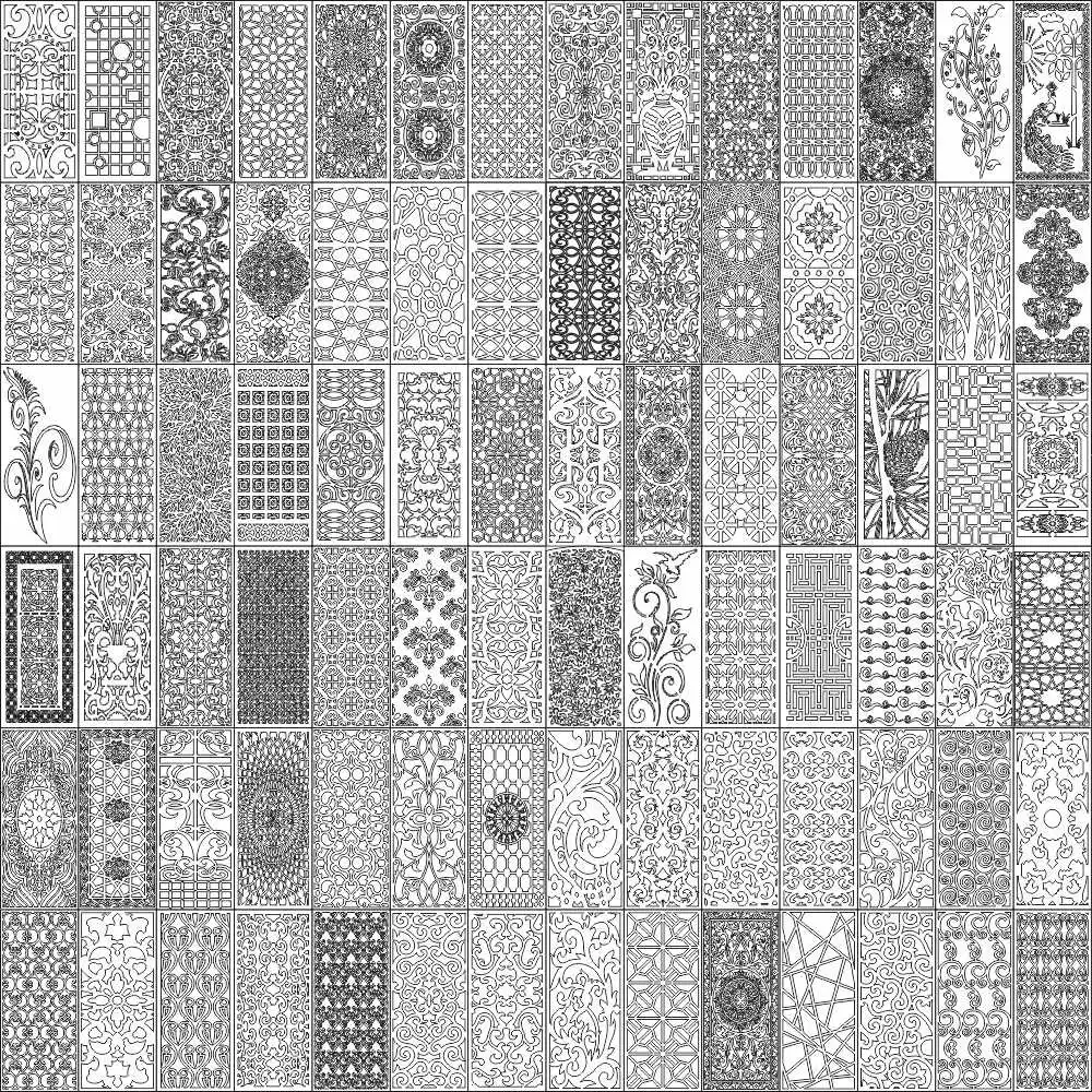1000 шт. AutaCAD 2d векторный дизайн рисунок 30*70 мм дверная декоративная панель CDR/Dxf/Dwg
