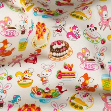 Полуметровая японская Cosmo хлопковая ткань DIY Лоскутная ткань стеганая ткань животное торт А