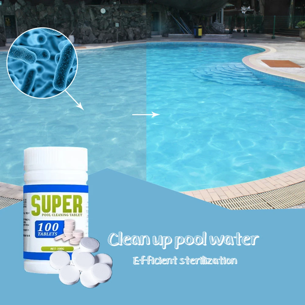 

Eco Friendly Pool Clarified Supplies Cleaning Equipment Swimming Pool Disinfectant Tablets Practical Safe Effervescent Clarifier