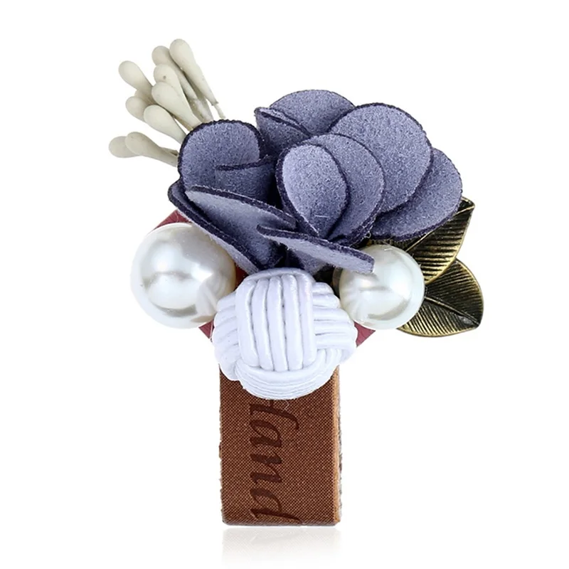 

Korean Exquisite Starry Corsage Handmade Original Fabric Leather Brooch for Wedding Men Women Fashion Jewelry