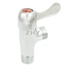 Металлический угловой клапан для ванной комнаты серебристого цвета 1/" x 1/4" с наружной резьбой