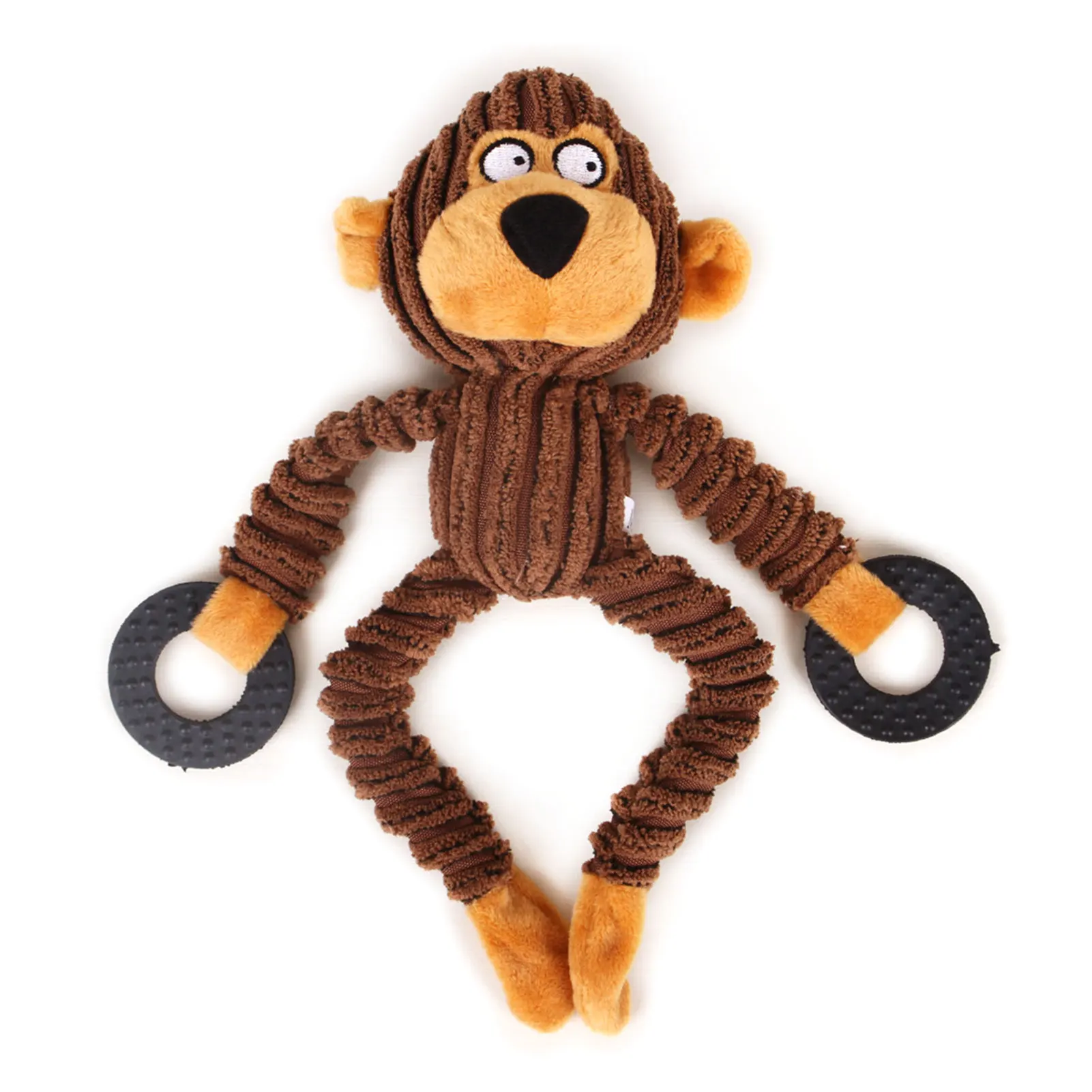 Pet Cat Dog Toys Squeak Sound Soft Plush Corduroy Interactive Chew Cute