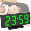 Digital Alarm Clock LED Mirror Electronic Alarm Clocks Large LCD Display Digital Table Clock with Calendar Temperature 1
