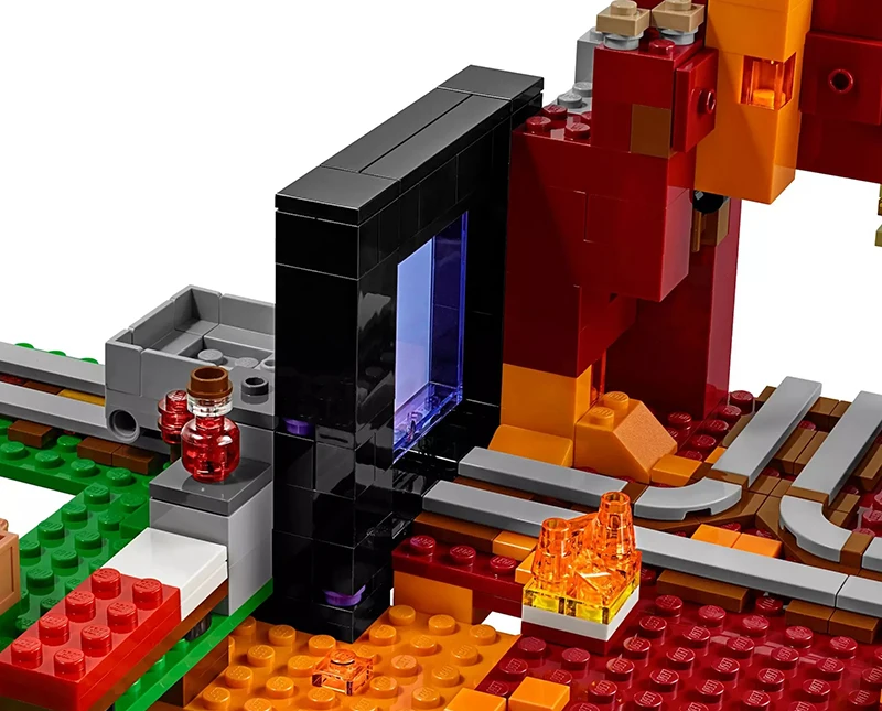 My World Series 527 шт. Nether Portal строительные блоки детские кирпичи модели образовательных игрушек для детей подарочные наборы к Рождеству