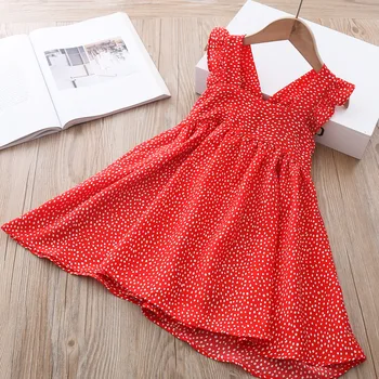 

Baby Girls Dress Summer Chiffon Polka Dot Dress Little Girl Princess Dress