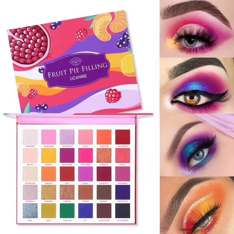 Палетка теней для век Fruit Girl 30 цветов набор макияжа яркие блестящие мерцающие