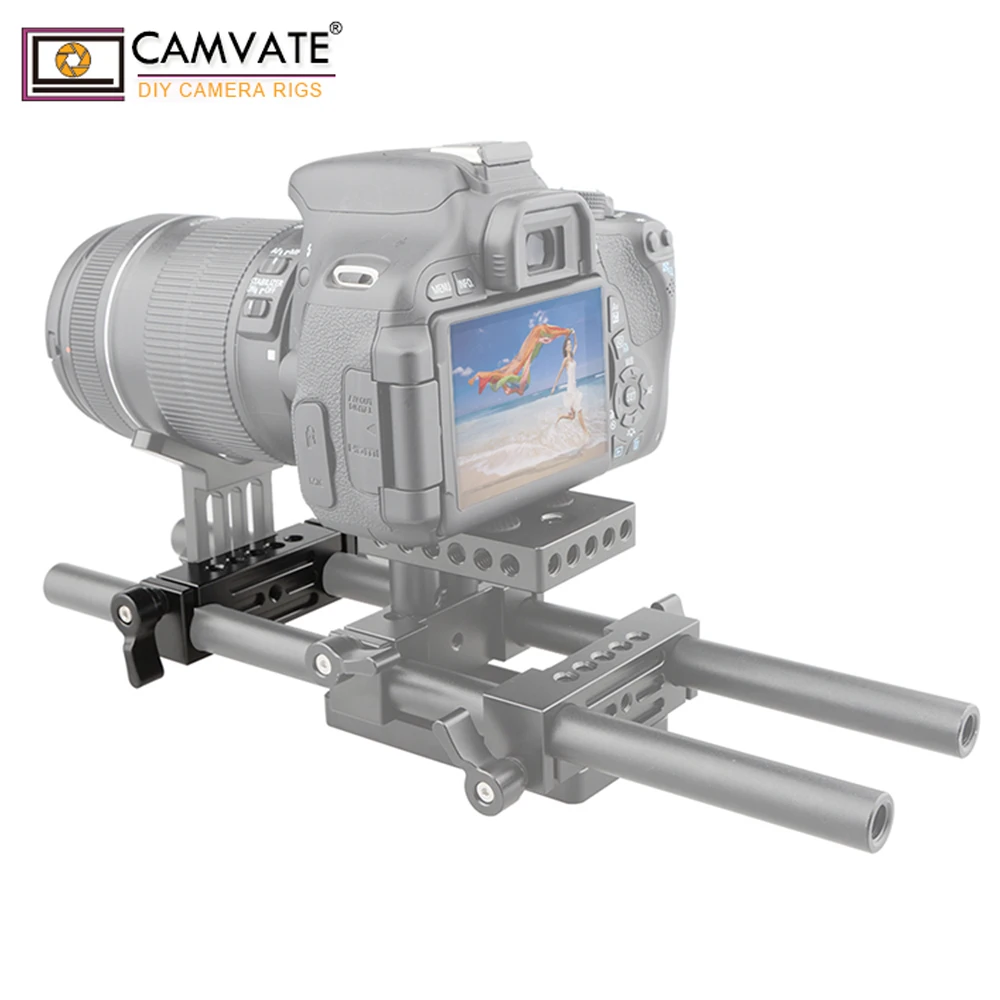 CAMVATE 2 шт. Стандартный 15 мм стержневой зажим с 1/4 &quot 20 ниток монтажное отверстие