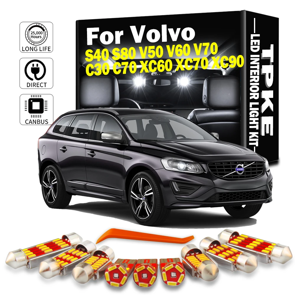 Автомобильная лампа TPKE Canbus для Volvo S40 S80 V50 V60 V70 C30 C70 XC60 XC70 XC90 | Автомобили и