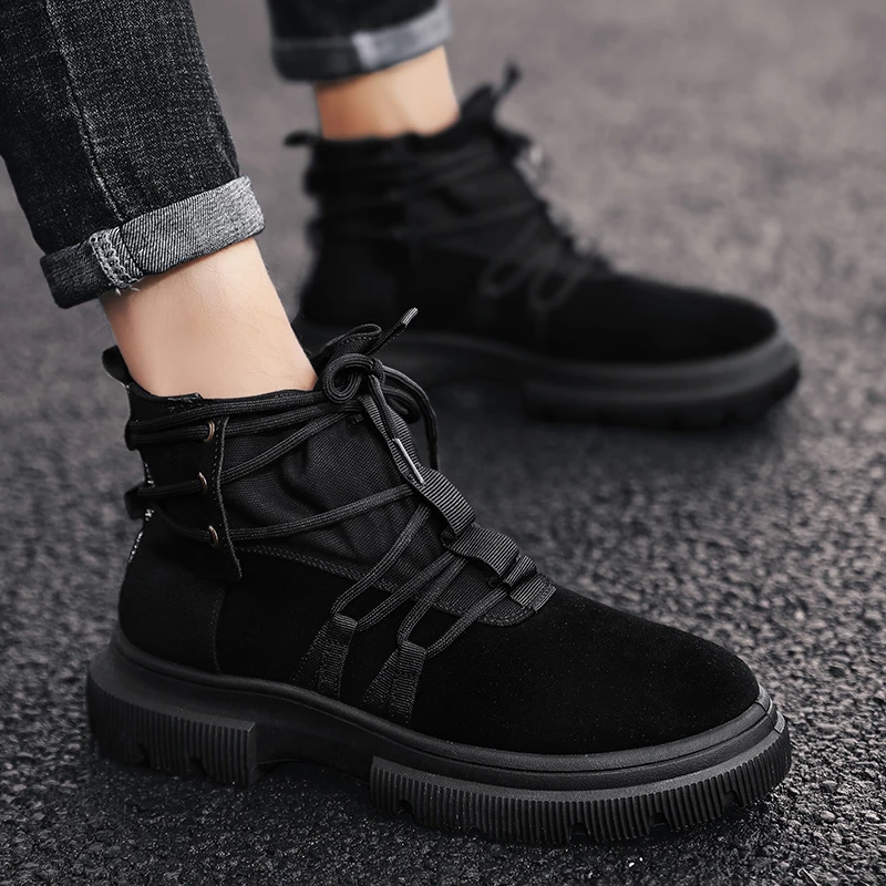 Tanie Jesień buty męskie zimowe Retro Martin buty męskie Zapatos Erkek Bot buty w stylu casual wysokiej jakości obuwie trampki Bota Masculina