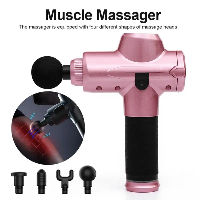 

1200-3300r/ Min Vibrating Fascia Gun Muscle Massage Gun Deep Tissue Massager Treatment Gun Exercise Muscle Pain Relief Body Shap