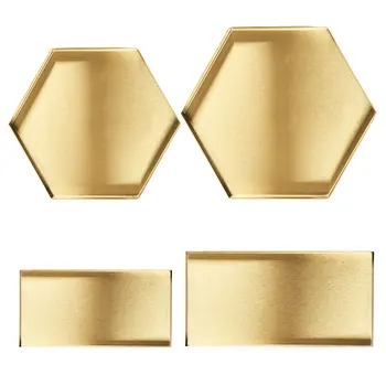 

Nordic Metal Cosmetic Jewelry Storage Tray Bathroom Washing Organizer Box Food Cake Dessert Tea Coffee Serving Decorative Tray