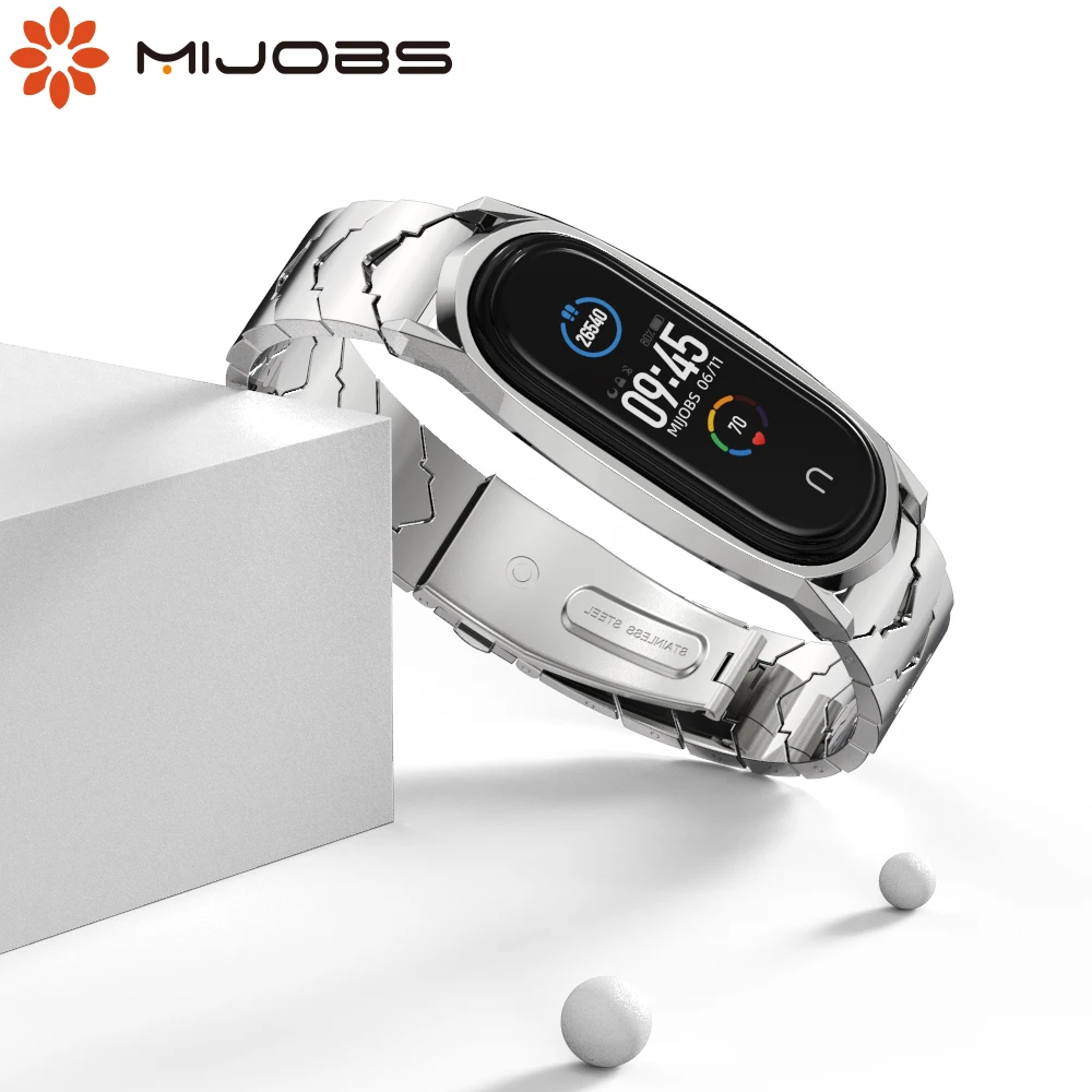 Для Mi Band 5 4 3 металлический браслет для Xiaomi ремешок NFC глобальная версия Xiomi Miband Correa