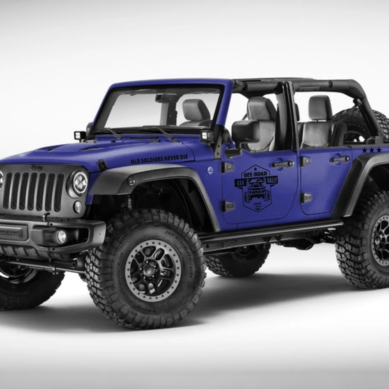 Автомобильная наклейка для JEEP Wrangler Renegade Компас Патриот Чероки Grand Cherokee 4x4 на обе стороны кузова авто наклейки