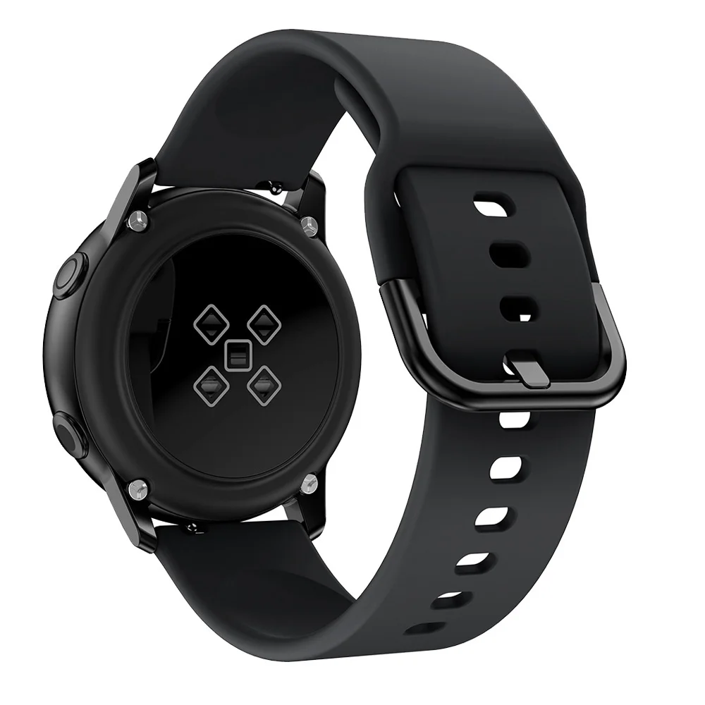 black 2 Galaxy watch Active 2 для samsung galaxy watch 44 мм 40 мм ремешок для часов huawei watch 2 pro gear спортивный браслет 42 мм 20 мм - Цвет ремешка: black 2