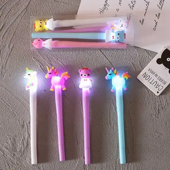 

4 PCS/Box Light Gel Pen Dream Candy Colored Pony Unicorn Bear Cute Gifts Stationery Office School Supplies
