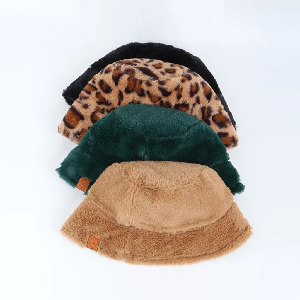 Женская зимняя шапка-ведро из искусственного меха, милая и теплая шапка для охоты, рыбалки, мягкая шапка для отдыха на открытом воздухе, шапка-ведро, шапка