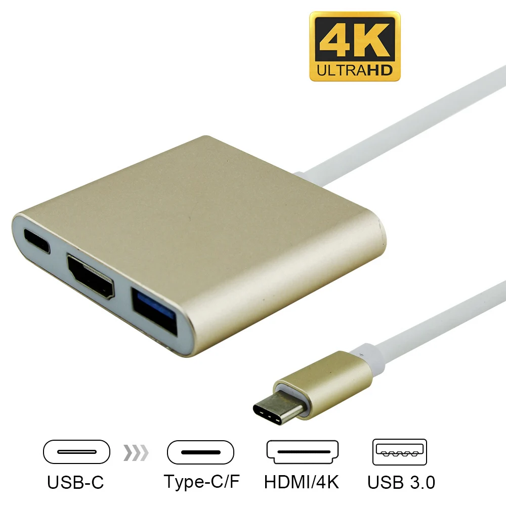 USB C HDMI адаптер конвертер USB 3,0 концентратор разветвитель с type C зарядный порт Мульти USB 3,1 адаптер для Macbook Pro Аксессуары