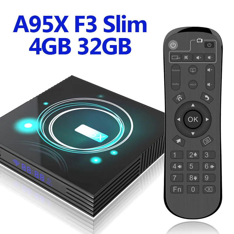 4GB 32GB Новая ТВ приставка Android A95 F3 тонкий 4K HD медиаплеер 75fps Смарт ТВ приставка S905X 2 ГБ 4 ГБ ram 2,4G/5G WiFi глобальная версия - Цвет: 4GB 32GB