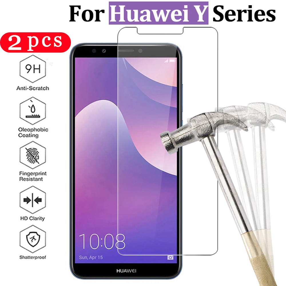 Закаленное стекло для huawei y5 lite y6 y7 prime pro 2019 2018 защитная пленка смартфона защита