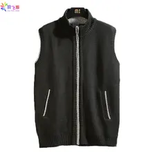 Осенне-зимний мужской свитер без рукавов, повседневный мужской пуловер, свитера, жилет, однотонный черный свитер, жилет, пальто Blusa De Inverno