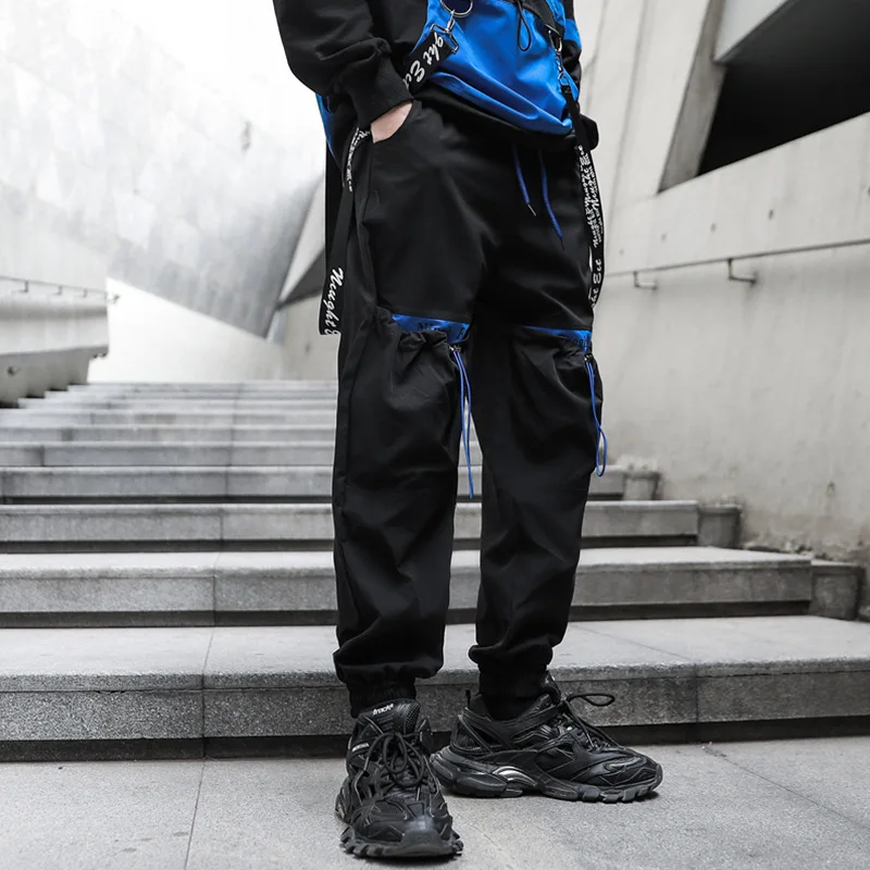 Прямая поставка брюки карго черные повседневные мужские весна лето 2020 новый