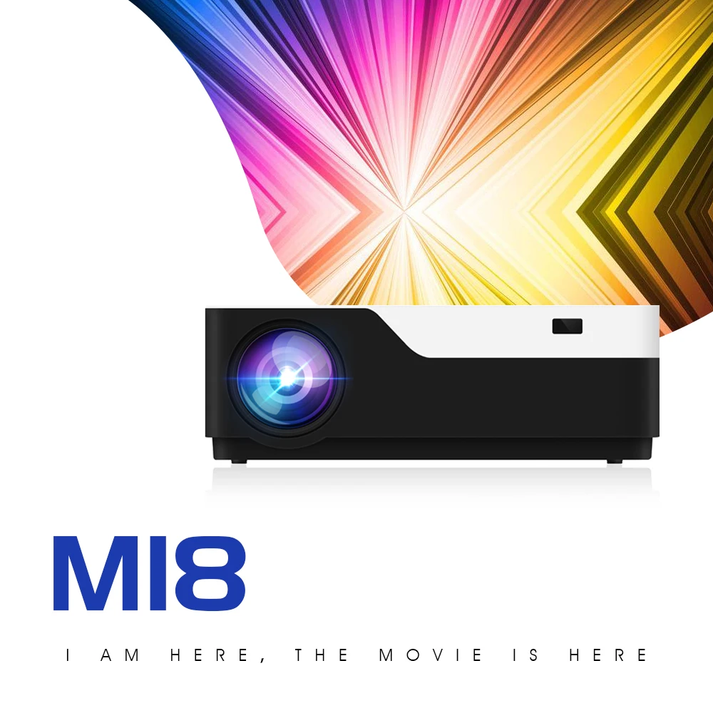 Real tv M18 Full HD 1080P проектор 4K 6500 люмен кинопроектор проектор Android WiFi Bluetooth hdmi VGA AV SD USB с подарком