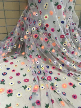

High Quality Mesh Embroidery S-20982 Tulle Nigerian Lace Fabrics For Bridal