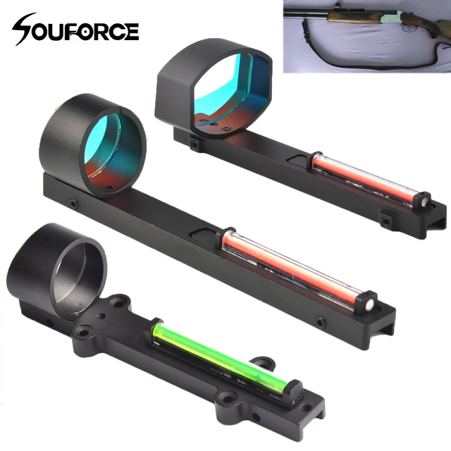 US $17.90 US Red Dot Red Green Fiber Sight Holographic Sight Fit Gun Accessory for Scope Tactical Hunting