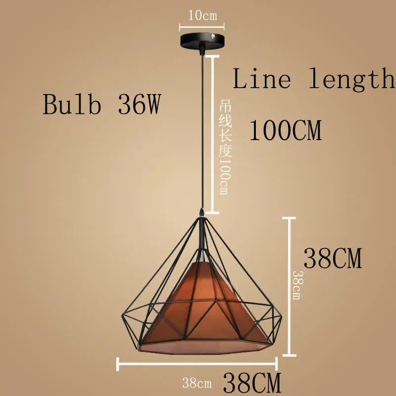 DIY подвесные лампы AC 85 V-260 V Лофт классический декоративный светильник освещение винтажная Скандинавская железная люстра несколько регулируемых ретро - Испускаемый цвет: changeable